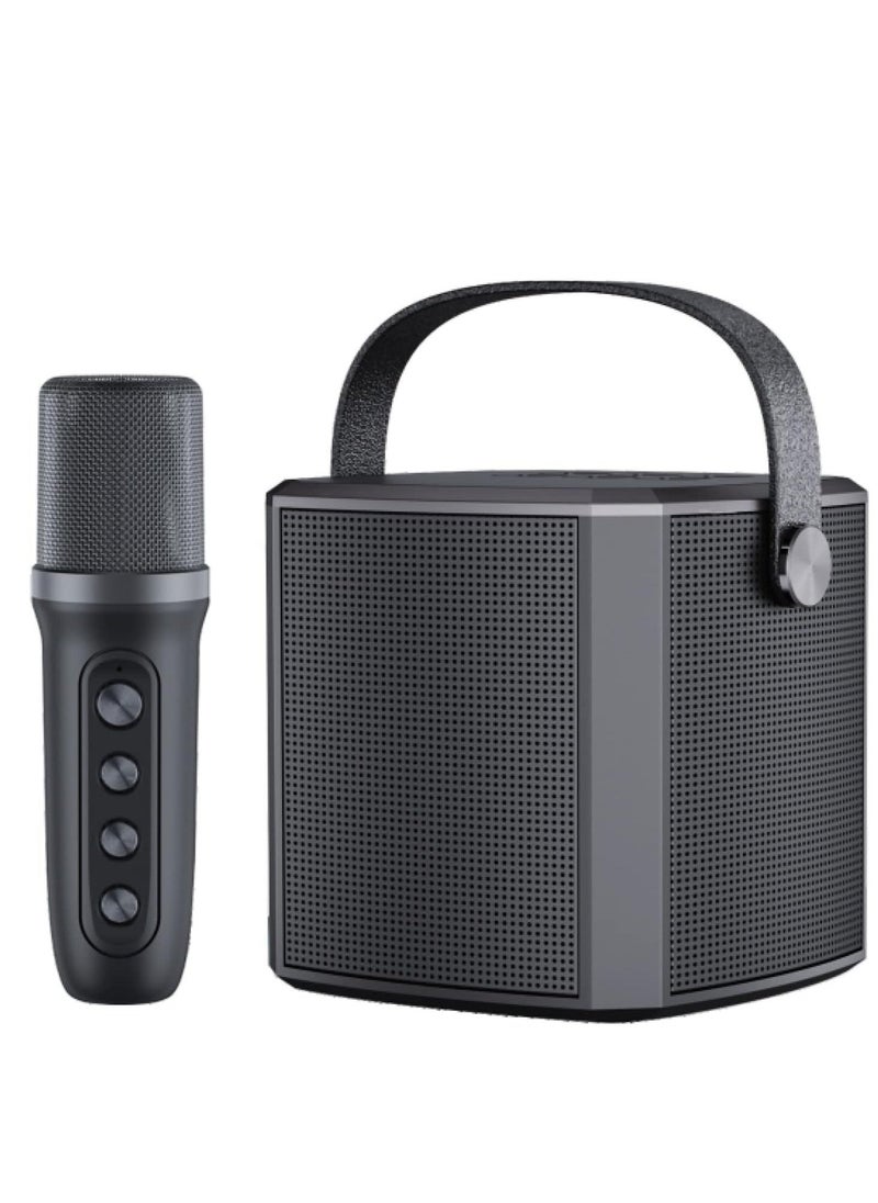 ELTRAZONE Bluetooth Karaoke Speaker & Microphone | Small Family KTV & Outdoor Karaoke System | Professional Children’s Singing Speaker | Portable Wireless Bluetooth Speaker for Parties & Events (Black)  - Image 1