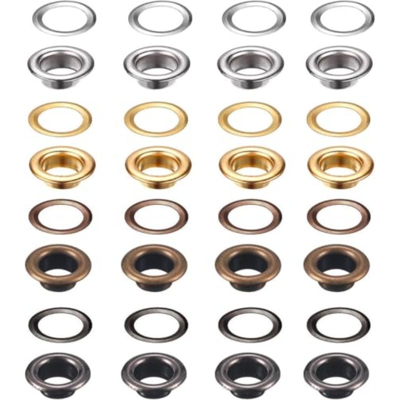 Grommet Kit, 200 Sets Metal Eyelets with Installation Tools, 1/4 Inch Grommets for Clothing, Leather, Canvas and Fabric Crafts, Includes Storage Container - Image 4