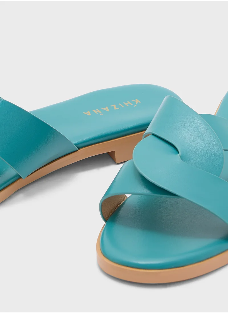 Khizana Interwoven Strap Flat Sandal