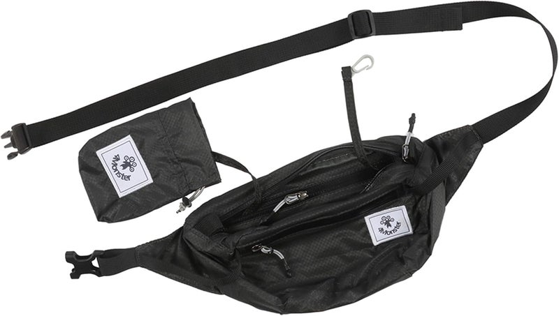 4Monster حقائب خصر للمشي المحمولة، حقيبة فاني مقاومة للماء مع حزام قابل للتعديل، حقيبة صدر خفيفة الوزن، حقيبة نحيفة - Image 1