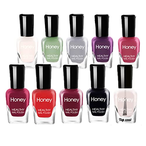 Tophany Non Toxic Easy Peel Off Fast Dry Nail Polish Set for Pack Eco Friendly and Organic Water Based Nail Polish for Women and Teens10 Bottles