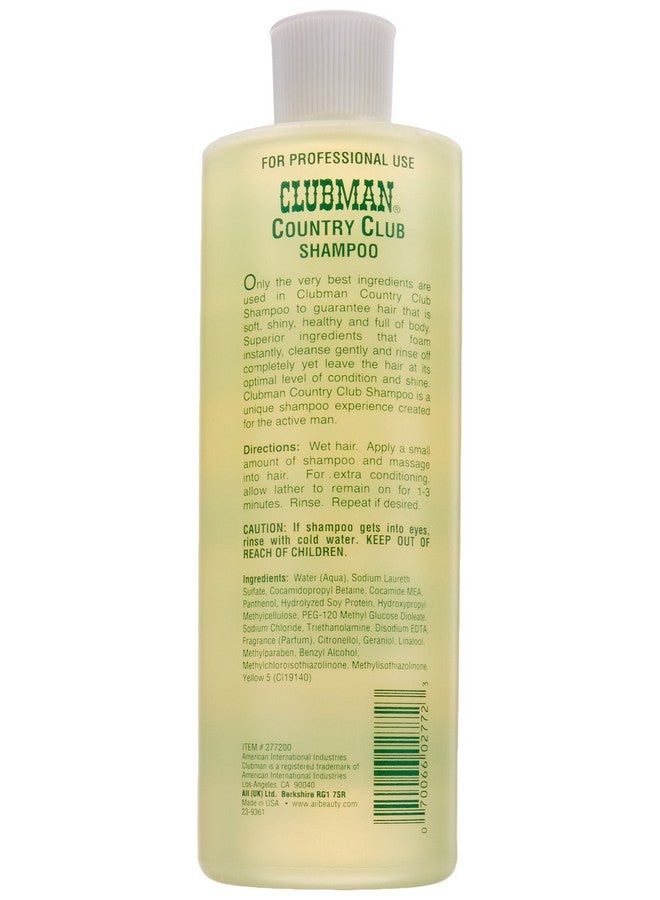 Clubman Country Club Shampoo, Enriched with Panthenol, The Natural Hair Thickener, pH Balanced, Proteinized with Polypeptides, 16 fl. oz. - Image 2