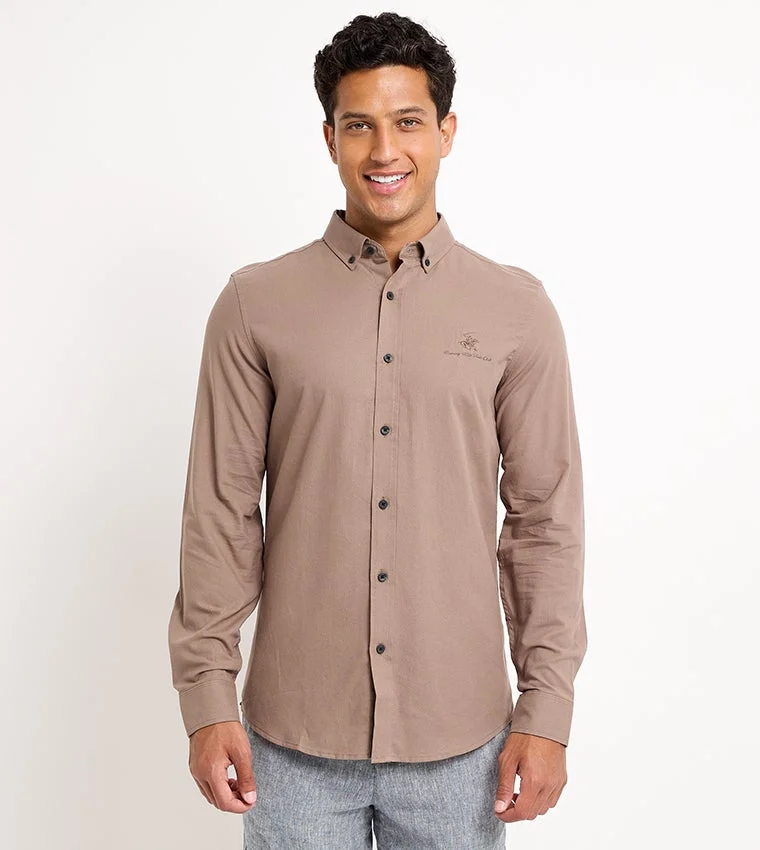 بيفرلي هيلز بولو كلوب Logo Embroidered Long Sleeves Shirt