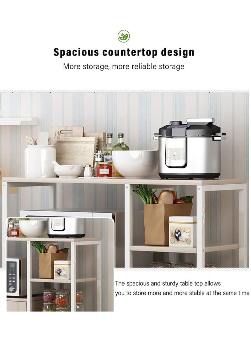 DubaiGallery Multi-functional Microwave Oven Stand with Storage Cabinet,Kitchen Cabinet Storage Rack,Standing Rack Storage Shelves,Save Space Organizer Shelf - Image 3