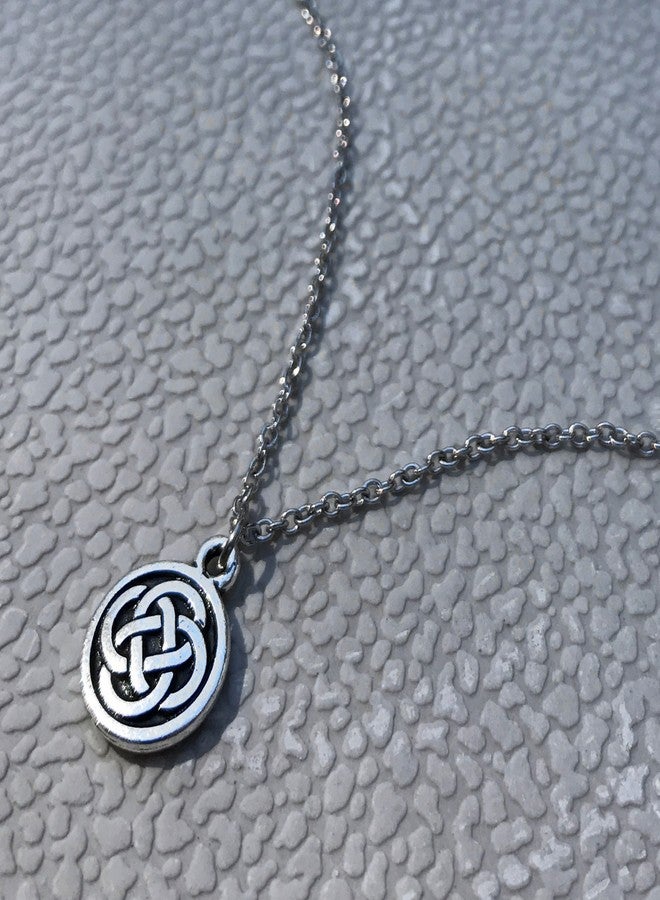 Loralyn Designs Celtic Knot Charm Necklace Stainless Steel Chain (24 Inch) - Image 3