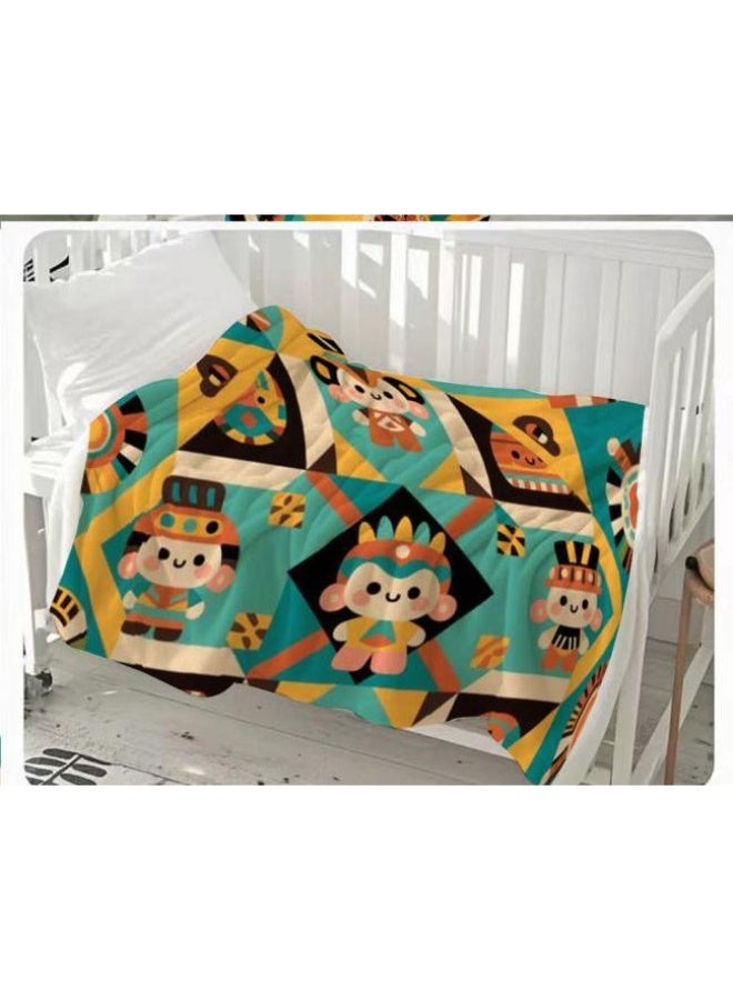 عام بطانية رقيقة من الفانيلا الكرتونية للأطفال والرضع (دافئة ومريحة، ومناسبة للنوم والألعاب) 70 سم * 100 سم - Image 2