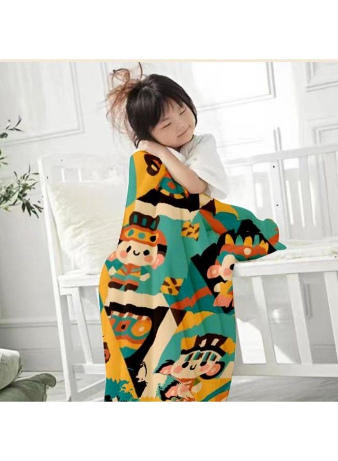 عام بطانية رقيقة من الفانيلا الكرتونية للأطفال والرضع (دافئة ومريحة، ومناسبة للنوم والألعاب) 70 سم * 100 سم - Image 3