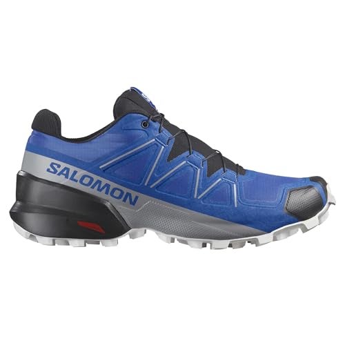 Salomon Men’s Speedcross Trail Running Shoes - Lapis Blue/Black/White - 13 - Image 4