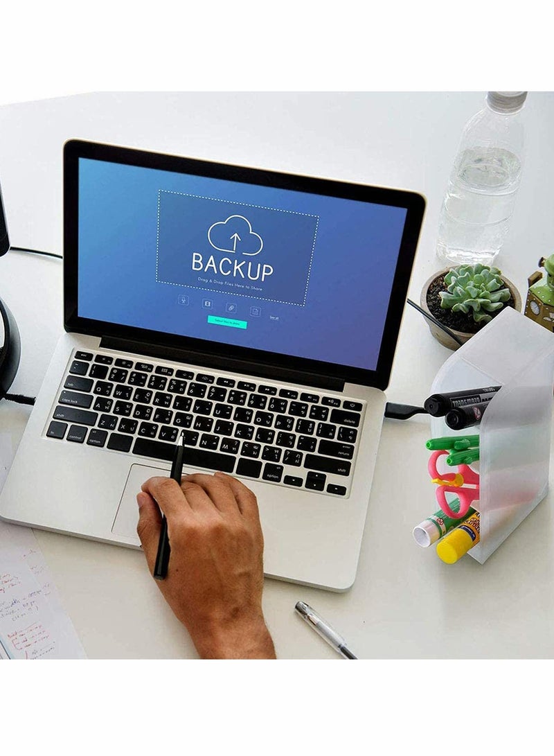 Excefore Pen Holder Box, Desk Pen Pot, Pencil Holder, Pen Organizer Storage, Kids School Stationary Organiser Home Craft Supplies Pot For Office, School, Home, Eid Ramadan Decoration, Home Supplies - Image 4