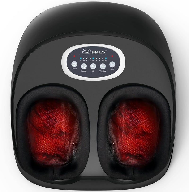 Snailax Snailax Foot Massager with Heat, FSA HSA Eligible, Kneading, Compression, Vibration, Shiatsu Feet Massage Machine for Plantar Fasciitis, Neuropathy, Foot Warmer, Gift for Women Men,Size 13 