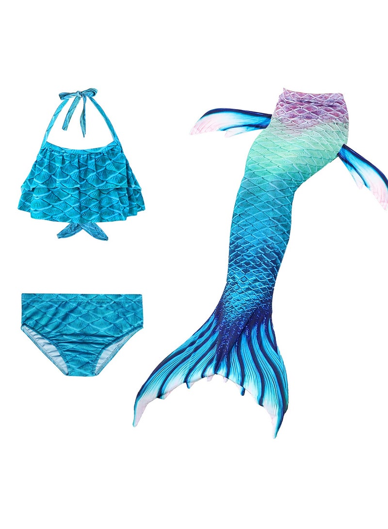 KUYING Children's Mermaid Swimsuit Bikini 