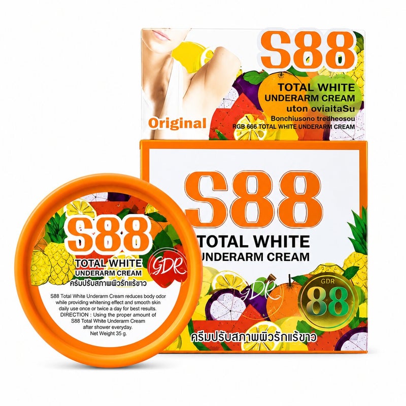 S88 Total White Underarm Cream for Brightening and Smoothing - 35g