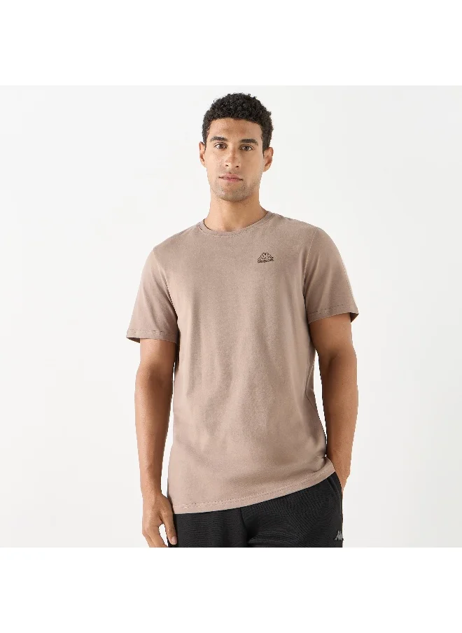 Kappa Kappa Solid Crew Neck T-shirt with Short Sleeves