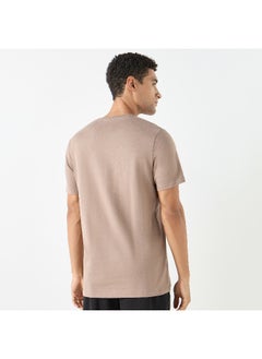 Kappa Kappa Solid Crew Neck T-shirt with Short Sleeves  - Image 3