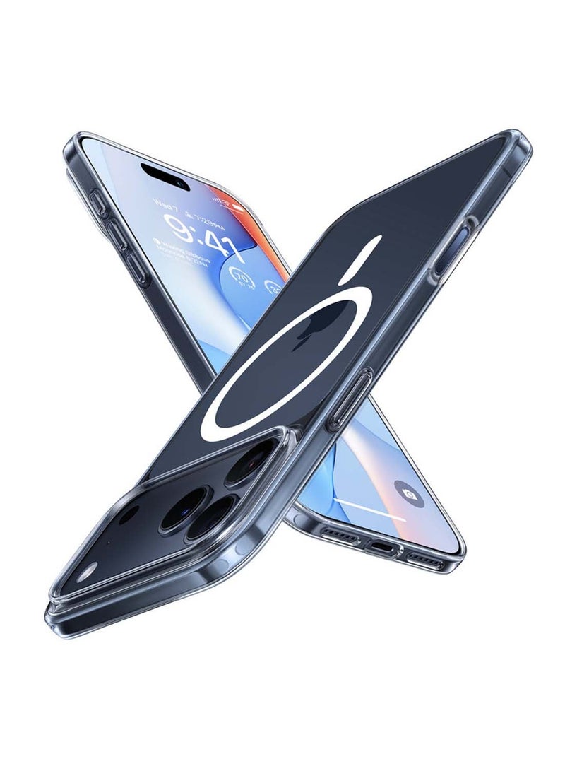 TORRAS حافظة شفافة وواقي شاشة TORRAS لجهاز iPhone 17 Pro Max - حافظة SlimFit-Mag MagSafe، زجاج مقسى 9H+، مضادة للصدمات، مضادة للاصفرار، خالية من الفقاعات - Image 3