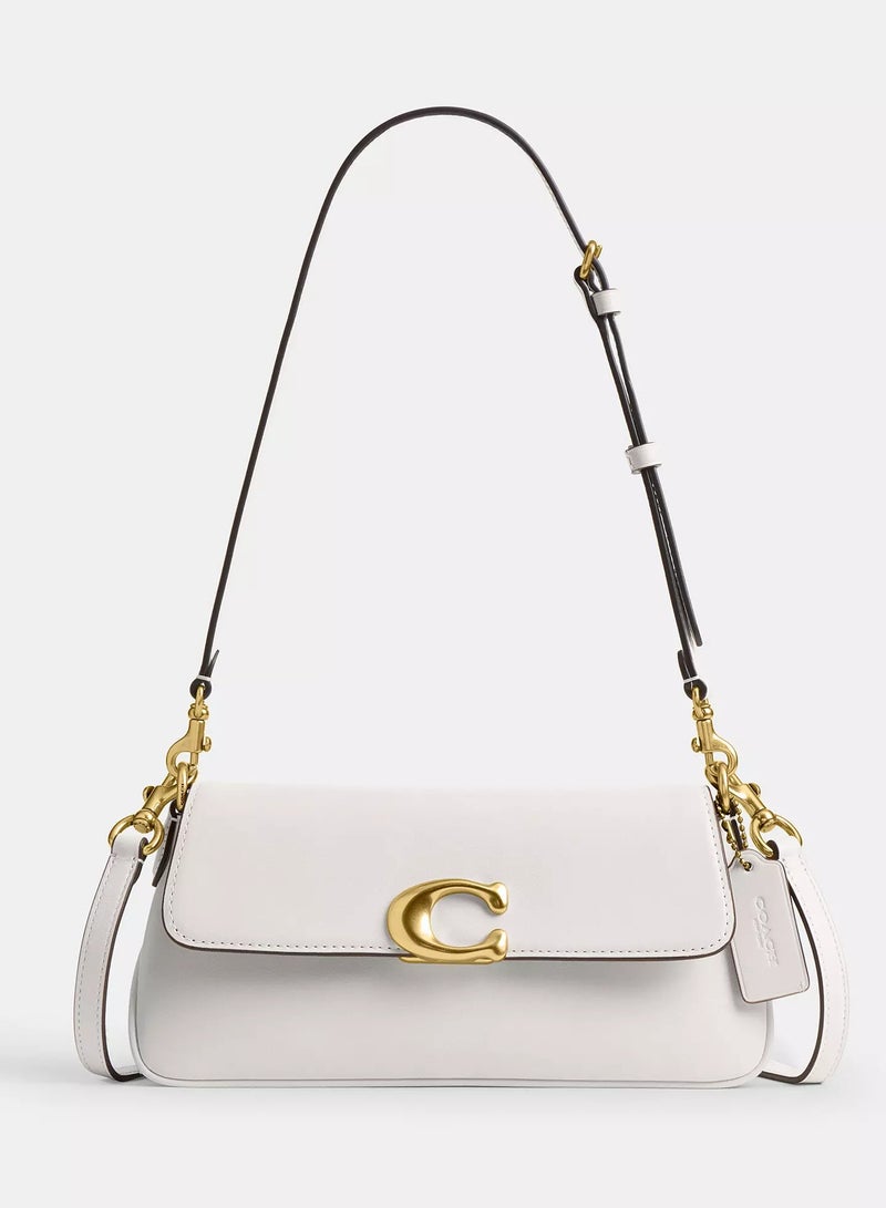 كوتش اوت ليت حقيبة كتف Coach Jet، حقيبة كروس نسائية، حقيبة يد نسائية، حقيبة سفر نسائية، 25 سم - بيضاء - Image 1