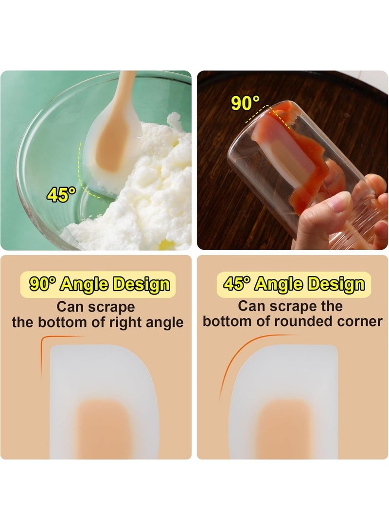 سيوسي Silicone Spatula Set, Kitchen Utensils, Non-Stick Scrapers with Grooved Design and Basting Brush, for Baking, Cooking, Stirring, Sauce Spreading, BPA-Free, 450°F Heat Resistance (3-Piece, Gray) - Image 4