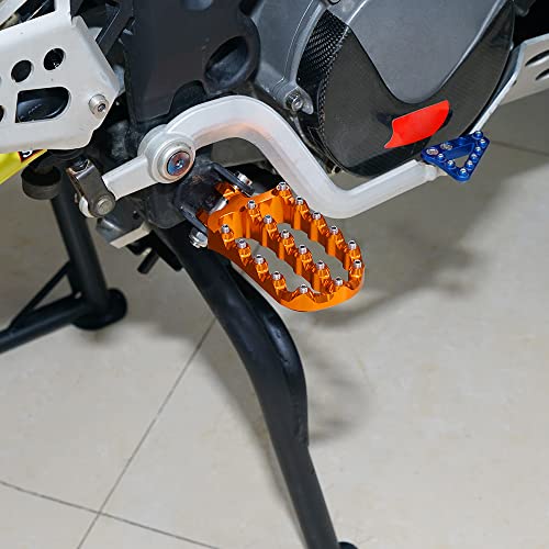 NICECNC Rally Style Motorcycle Foot Pegs Pedal Footsteps Compatible with KTM 690 Enduro/R SMC/R 2008-2023,950 990 1050 1090 1190 1290 Adventure/R/S/T,Forged from 6061 Billet Aluminum,Orange - Image 2