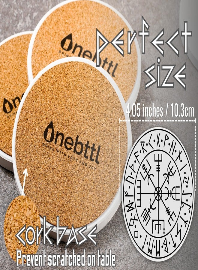Onebttl Viking Gifts: Rune Coaster Set of 6 - Viking Rune Theme - Image 5