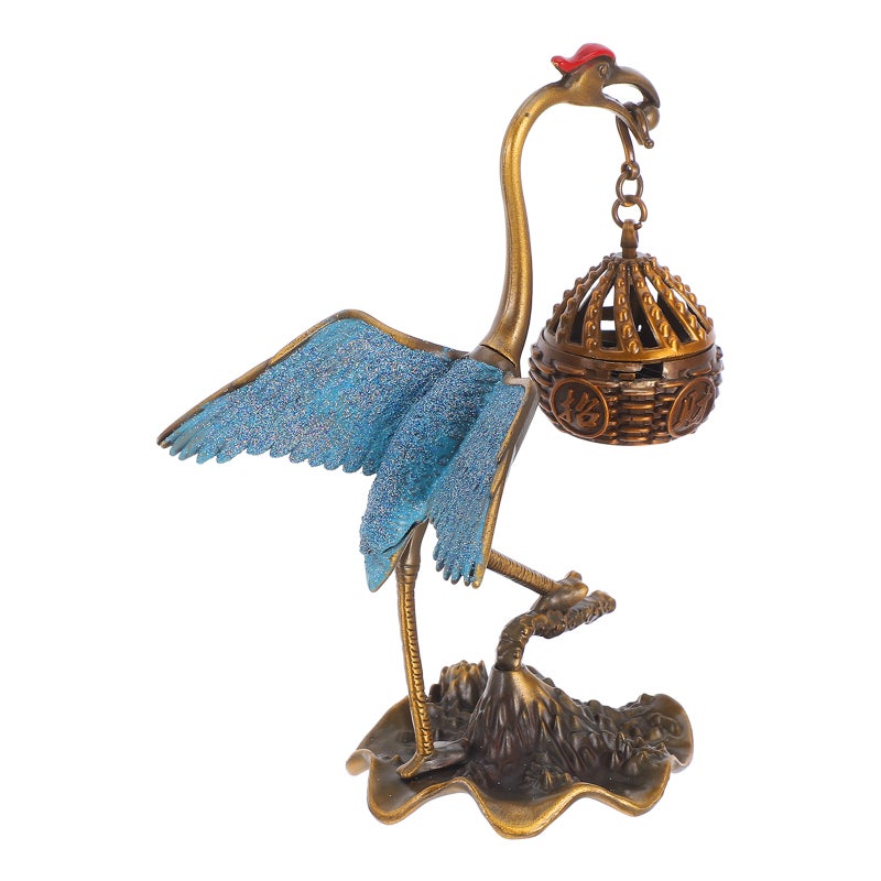 Vintage Crane Incense Holder Alloy Crane Burner Incense Decorative Desktop Ornament For Home Decor Chinese Styled Burner - Image 1