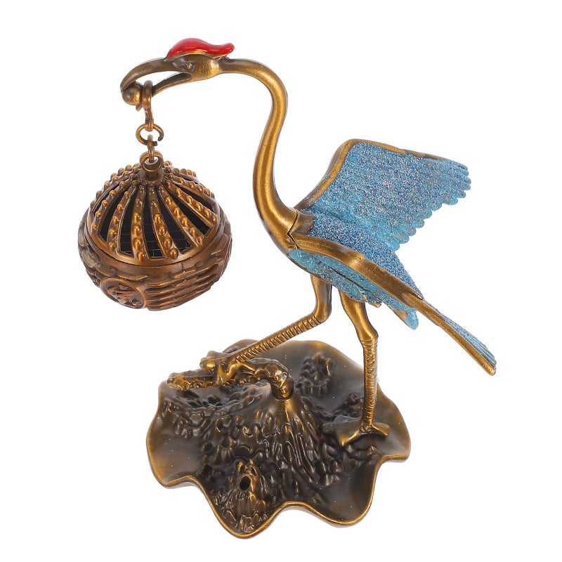 Vintage Crane Incense Holder Alloy Crane Burner Incense Decorative Desktop Ornament For Home Decor Chinese Styled Burner - Image 5