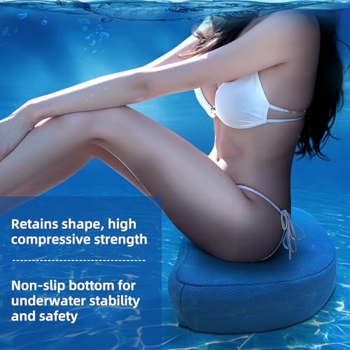 SPVIKISGO Hot Tub Booster Seat for Adults, Quick-Drying Portable Cushion with Weighted Module for Quick Sinking, Suitable for Hot Tub Booster Seat, Inflatable Hot Tub, Pool (2 Pack Blue) - Image 5