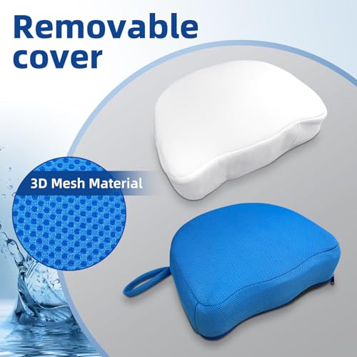 SPVIKISGO Hot Tub Booster Seat for Adults, Quick-Drying Portable Cushion with Weighted Module for Quick Sinking, Suitable for Hot Tub Booster Seat, Inflatable Hot Tub, Pool (2 Pack Blue) - Image 3
