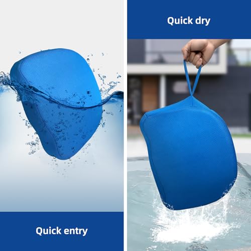 SPVIKISGO Hot Tub Booster Seat for Adults, Quick-Drying Portable Cushion with Weighted Module for Quick Sinking, Suitable for Hot Tub Booster Seat, Inflatable Hot Tub, Pool (2 Pack Blue) - Image 4