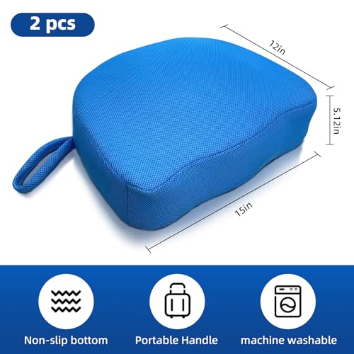 SPVIKISGO Hot Tub Booster Seat for Adults, Quick-Drying Portable Cushion with Weighted Module for Quick Sinking, Suitable for Hot Tub Booster Seat, Inflatable Hot Tub, Pool (2 Pack Blue) - Image 2