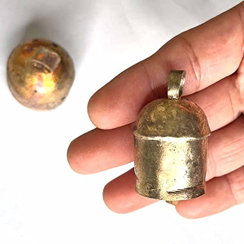 Adikala Handmade Kutch Copper Bells Filled Your Home with Positive Energy | Decoration | Christmas Decoration | Copper Bell for Craft | Handmade Bell Small 2. INCH_(Set of 2) - Image 2