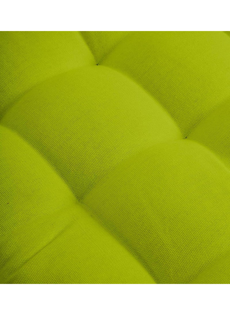 AARON INC AARON INC Cotton Microfiber Square Chair Seat Cushion with 2 Side Ties for Office Floor Seating Cushion for Pooja Home Car Setting Pillow 16 X 16 Inch 1 Pack Green  - Image 5