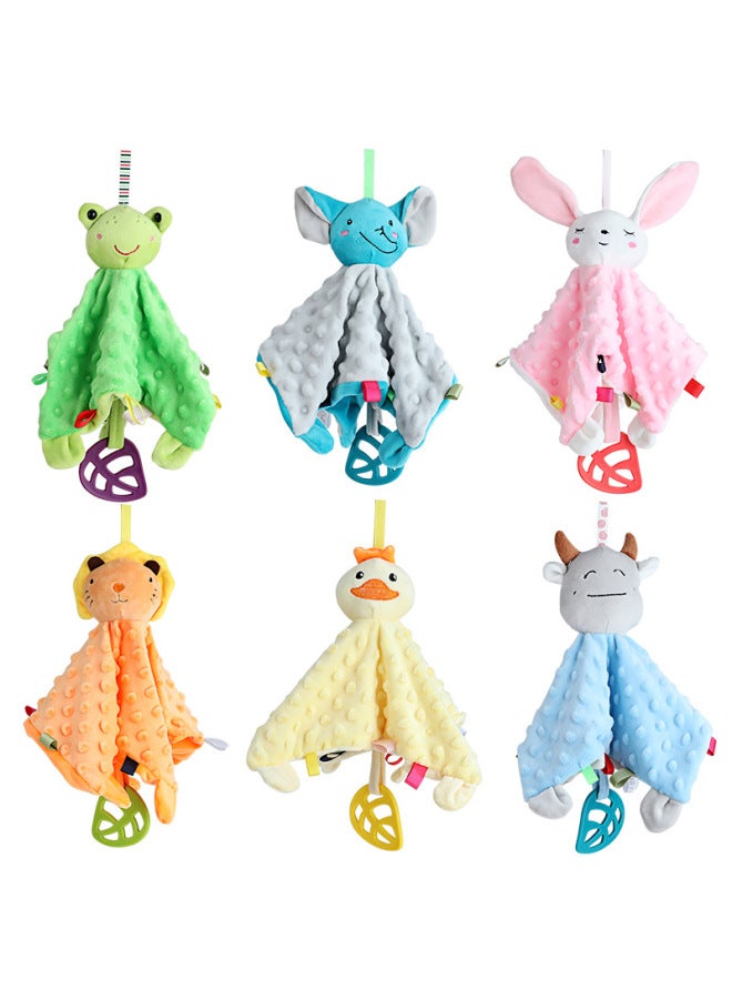 Baby Animal 3D Figurine Plush Doll With Silicone Teeth Glue Bell Paper Towel Baby Square Towel-Color:Greencaron Soothing Sleeping Doll (bag) 73g Volume Weight 275g  - Image 4