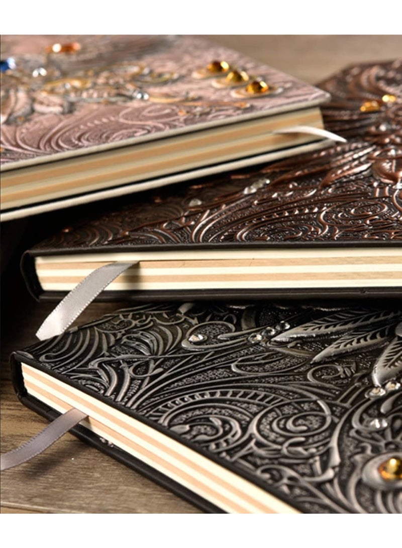 Zikra Notebook - Vintage Leather Travel Lined Ruled Hardback Diary Embossed Writing A5 Notepad - 200 Pages, Unique Valentines Birthday Gift for Men Women Kid Boy Girl - 3D Phoenix Copper - Image 5