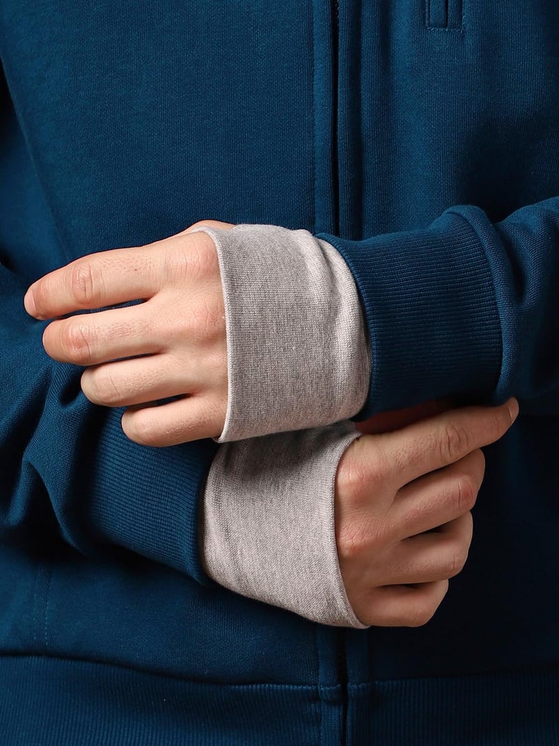 NOBERO Navy Blue Men's Travel Cotton Solid Plain Hoody Sports Winter Gym Workout Running Travel Trekking Hooded Sweatshirts and Hoodies for Men Boys Cotton Winter Casual Wear -XL - Image 5