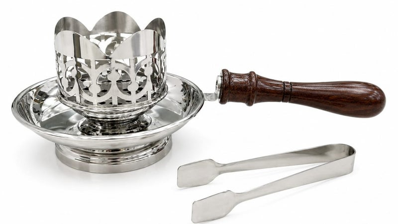 Radin Premium Stainless Steel Bakhoor Burner With Wooden Handle And Charcoal Tong Set For Oud, Incense, Frankincense, Arabic Home Fragrance, Ramadan, Eid And Majlis Use - Silver - Image 2