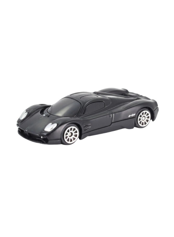 D-Power 1:64 Diecast Pagani Utopia Matte Black Collectible Mini Super car - Image 1