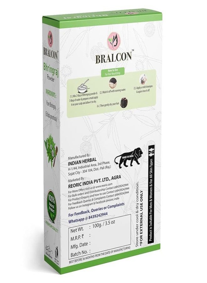 برالكون مسحوق برالكون برينجراج | مسحوق برينجراج نقي وطبيعي 100% لنمو الشعر | تغذية البشرة والشعر | عبوة واحدة | 100 غرام - Image 3