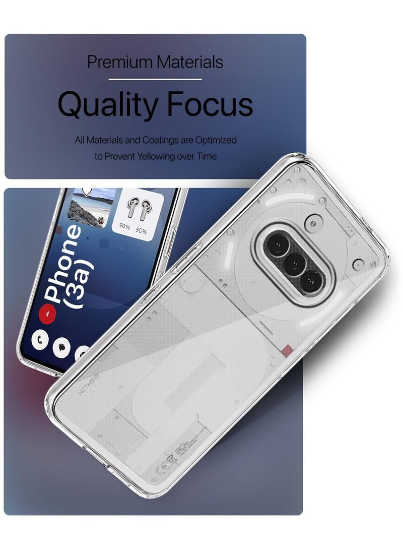 Crystal Clear Back Cover Case for Nothing Phone 3a 5G 360 Degree Protection Shock Proof Design Transparent Back Cover Case for Nothing Phone 3a 5G - Image 3