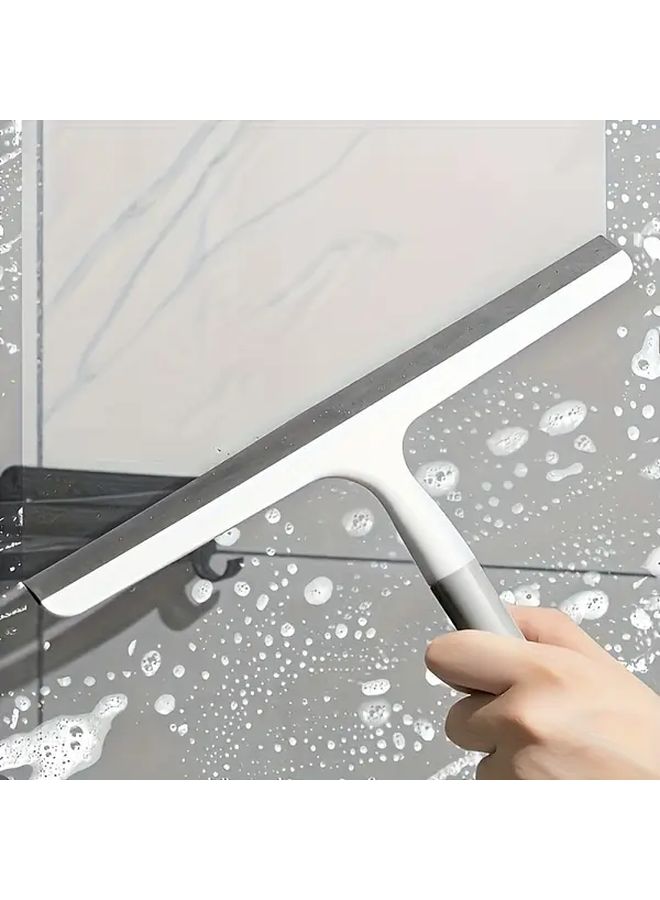 Grey Multi-Functional Plastic Scraper for Shower Glass Window Cleaning Tool - Image 3