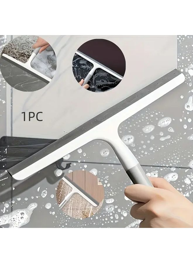 Grey Multi-Functional Plastic Scraper for Shower Glass Window Cleaning Tool - Image 1