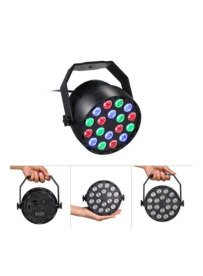 Loquat 18 LED Mini RGB Stage Par Light Sound Activated Auto Run Control Lighting Fixture Black 0.457kg - Image 3