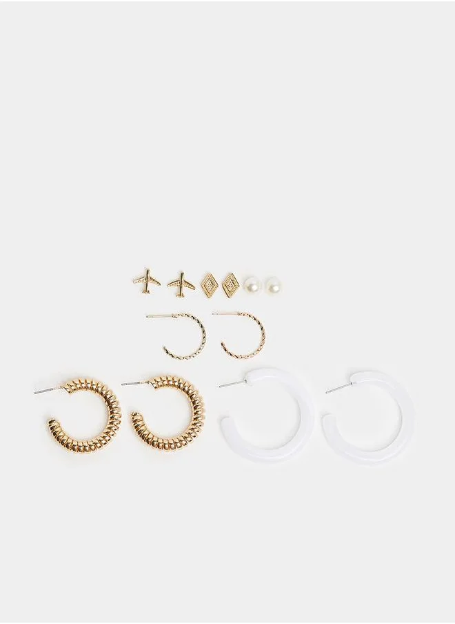 Styli Set of 6 - Assorted Stud & Hoop Earrings