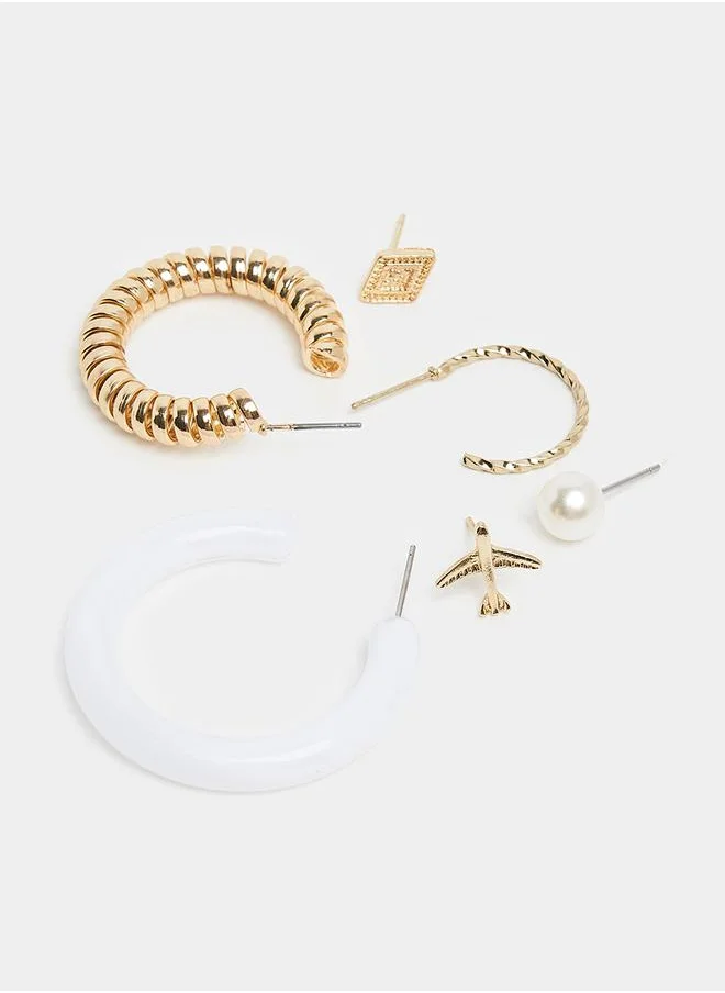 Styli Set of 6 - Assorted Stud & Hoop Earrings