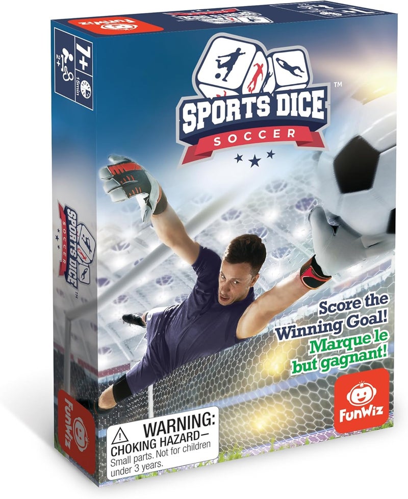 FoxMind Games: Sports Dice Soccer - Dice Board Game, Kick It Out of The Stadium, Easy to Learn & Fun to Play, 2 or 4 Players, Ages 7+ - Image 1