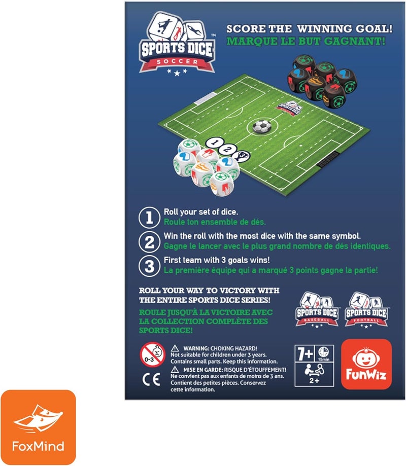 FoxMind Games: Sports Dice Soccer - Dice Board Game, Kick It Out of The Stadium, Easy to Learn & Fun to Play, 2 or 4 Players, Ages 7+ - Image 4