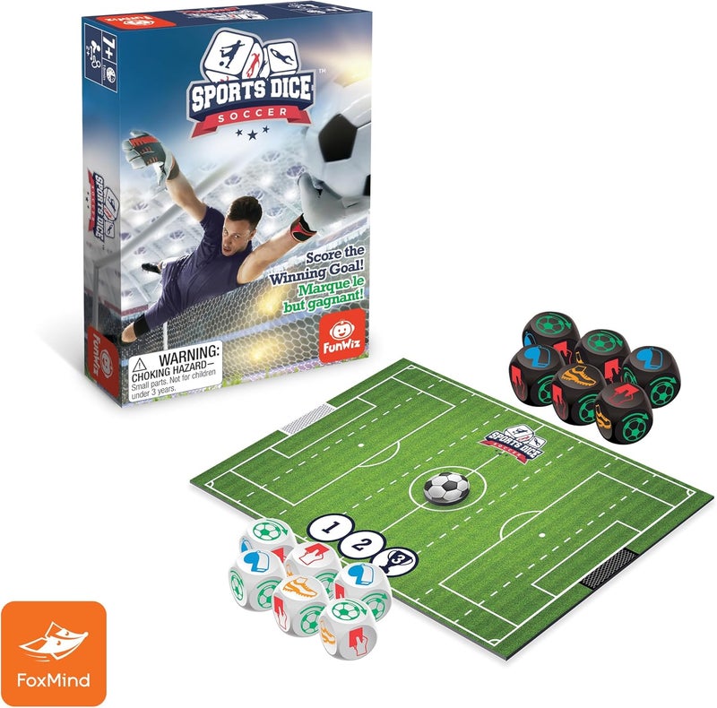 FoxMind Games: Sports Dice Soccer - Dice Board Game, Kick It Out of The Stadium, Easy to Learn & Fun to Play, 2 or 4 Players, Ages 7+ - Image 3