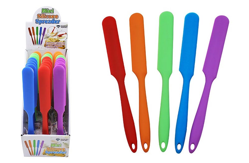 Diamond Visions 11-1836 Mini Silicone Spatula Frosting Spreader MultiPack in Assorted Colors (2 Spatulas)