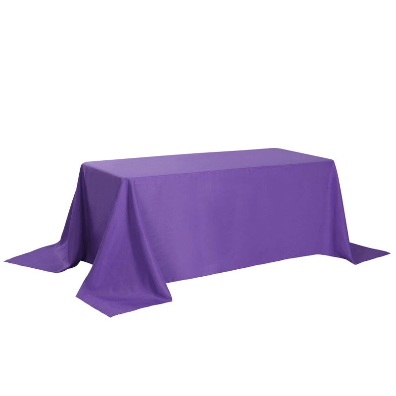 Cupuamon Rectangle Tablecloth 90x132 inch Washable Polyester Fabric Table Cloth for Wedding Party Dining Banquet Decoration(90x132 Purple) - Image 2