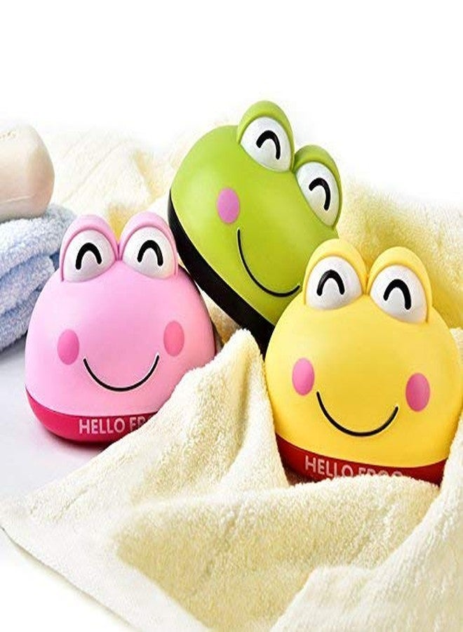 Prostuff.in ABS Creative Cartoon Frog Bathroom Soap Holder Kitchen Sponge Drain Rack; 11x7.3x8 cm (Assorted Color) - Image 1