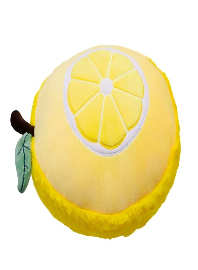 YONLIT Lemon Plush Pillow Cute Fruit Stuffed Animal Soft Plushie Snuggly Hugging Pillow Toy Gifts for Kids Brithday Lemon Lover and Christmas 12.6 Inches (Yellow) - Image 2